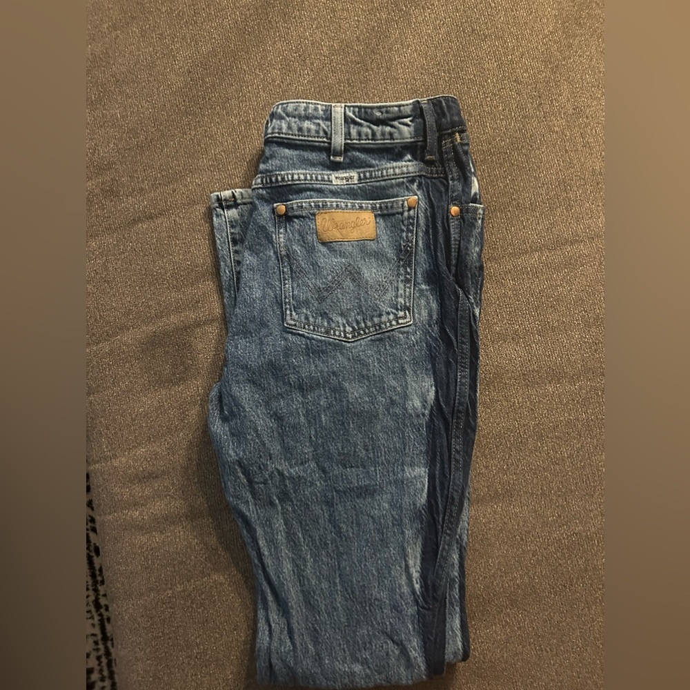 WRANGLER WOMEN'S TWO TONE COLOR BLOCK HIGH RISE WESTWARD BOOTCUT JEANS